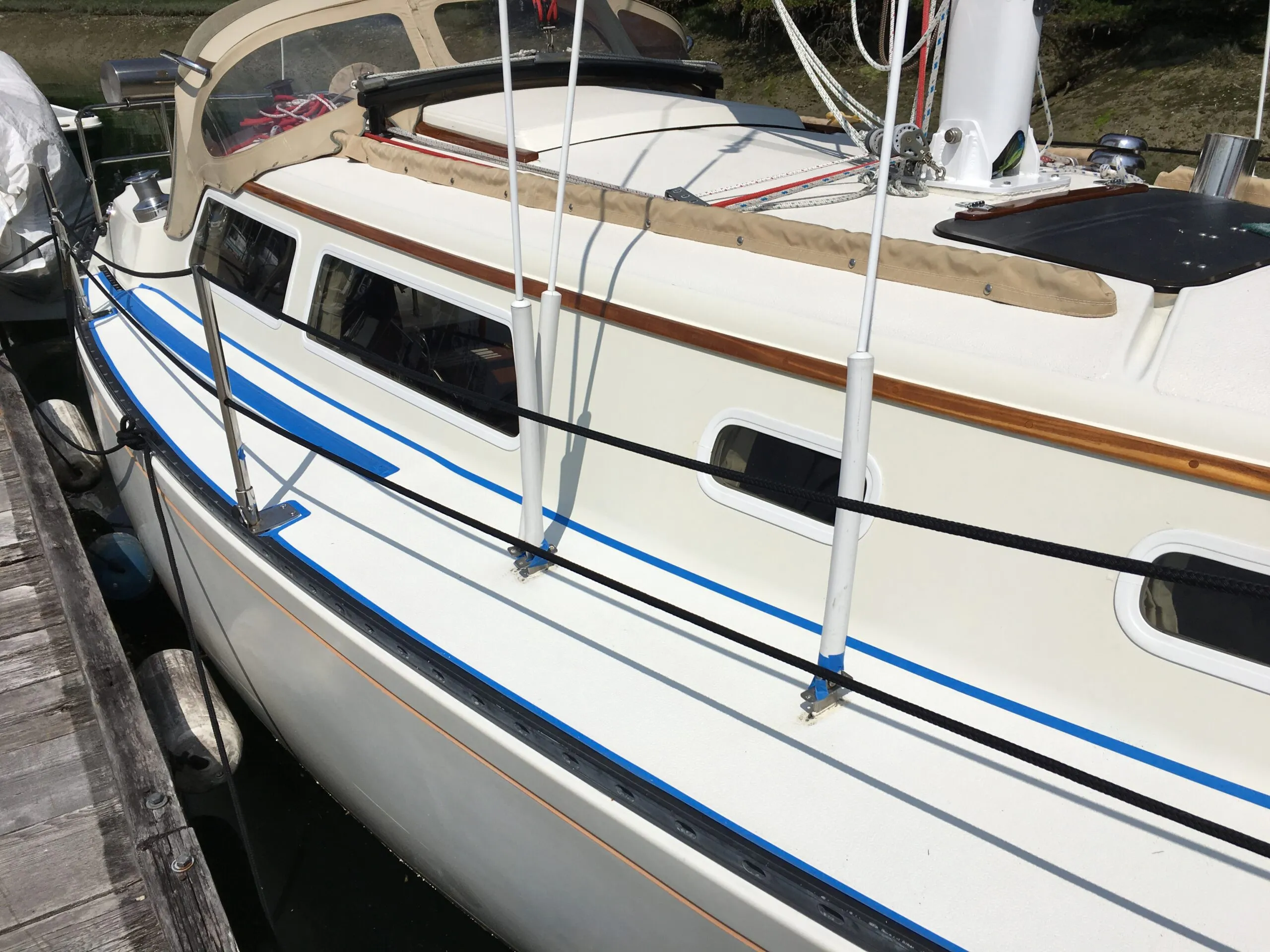 While masking is the most time-consuming part of the process, it is essential to keep KiwiGrip off of non-target areas, as once it dries, it is almost impossible to remove. (Photo/ Bert Vermeer)