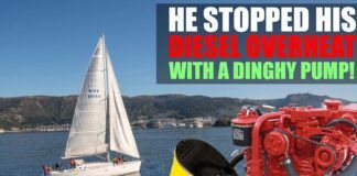 Diesel Overheating Dinghy Pump Hack video from Practical Sailor