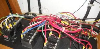 This DC panel was tagged as being a fire hazard, which should be at the top of your list in terms of project priorities. (Photo/ Ray Ville)