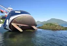 Plugged Through Hull Solution The captain made a navigational miscalculation so this 2005 Sabre 386 rested on a shelf just outside Cameleon Harbour in British Columbia for the tide to return. As a result of this temporary grounding, seagrass entered and blocked a through-hull. Identifying details have been omitted at the request of the captain. (Photo/ Bert Vermeer)