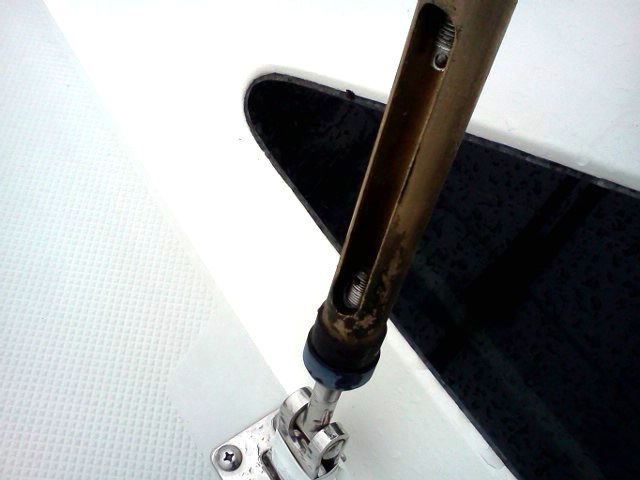 This turnbuckle needing cotter pins prior to sailing. (Photo/ Ray Ville)