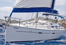 Modern cruisers like the Beneteau Oceanis 393 remain competitive in today's market because they offer updated interiors, efficient rigs and reasonable insurance costs—features younger buyers demand. Image courtesy of Yacht World.