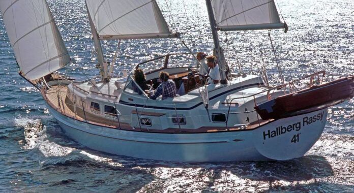 This Hallberg-Rassy 41 epitomizes the traditional approach to bluewater design. Will she go round the world? Of course, haw many times do you want to go?Courtesy of Hallberg_Rassy.