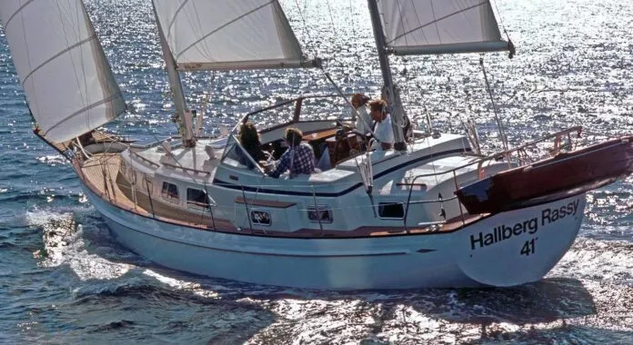 This Hallberg-Rassy 41 epitomizes the traditional approach to bluewater design. Will she go round the world? Of course, haw many times do you want to go?Courtesy of Hallberg_Rassy.