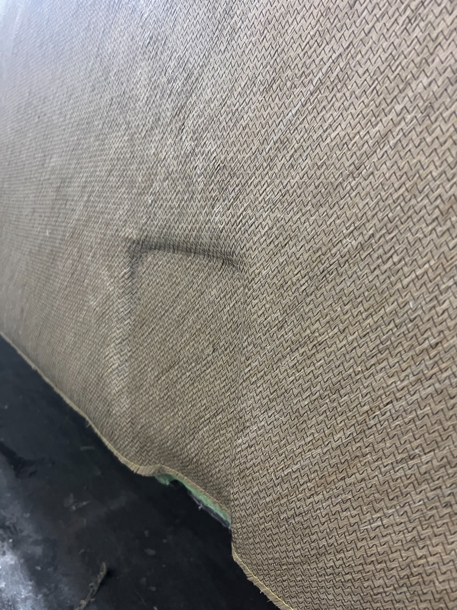 Flax fabric used in the MB9 construction. Photo courtesy of Greenboats.