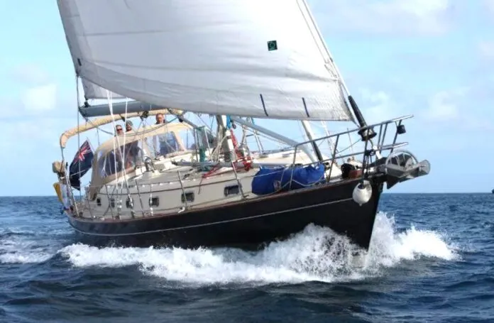 Island Packet has earned a reputatioin for crafting stout, seaworthy passagemakers that will grace any anchorage. Courtesy of Yachtworld.com