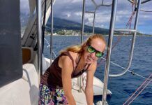 Brione filling cylinders on Indioko, a Leopard 47 catamaran. (Photo/ Red Seas)