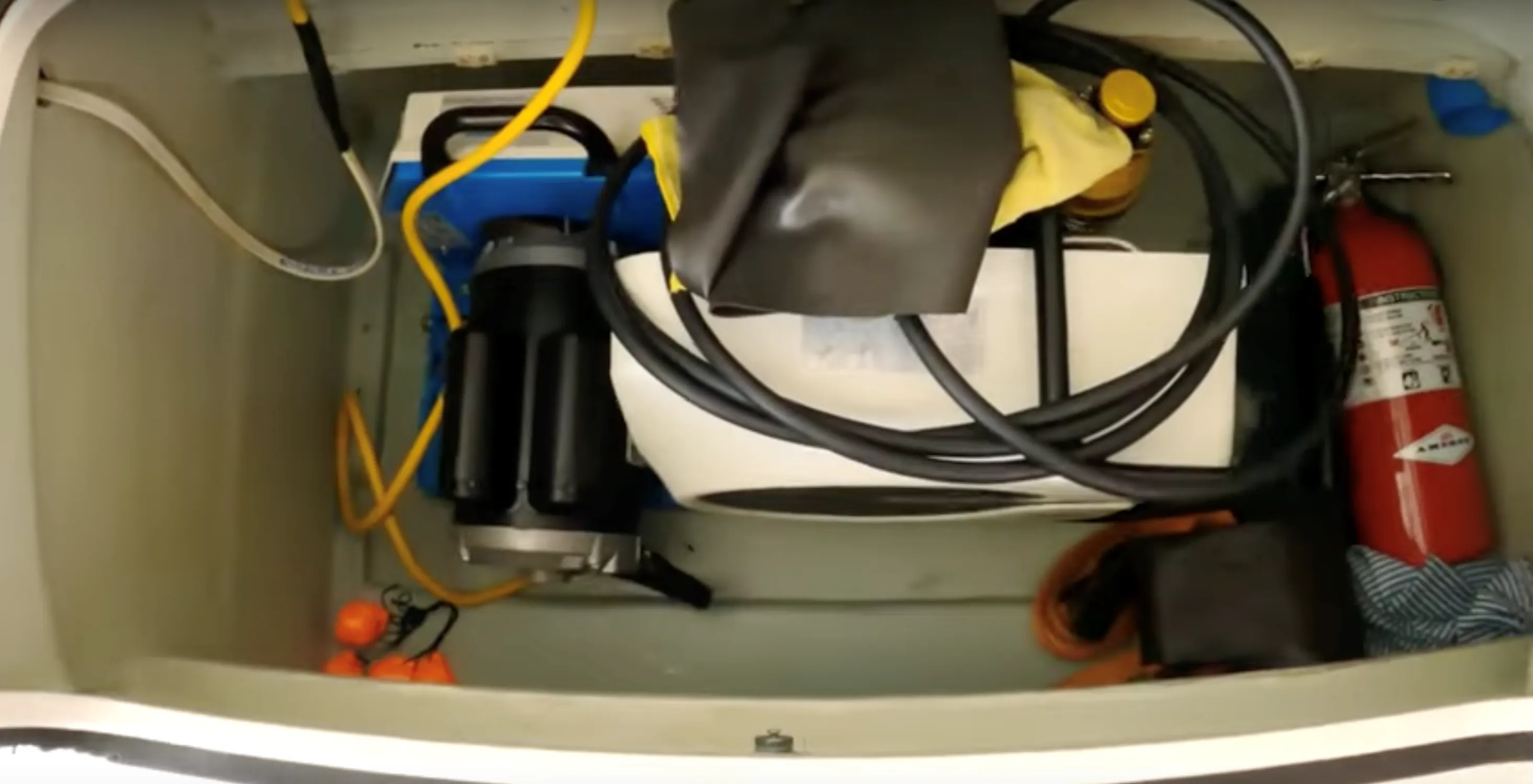 Compressor in locker. (Photo/ Eileen Council)