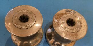 To prep items for selling online, make sure to clean them, take plenty of pictures and provide detailed descriptions, including specs. This pair of Barient #16 single-speed winches sold for $65.93 and netted the author $55.87. (Photo/ Doug Henschen)