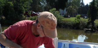 Testing the shaker siphon. The most spill-proof, low-strain way to transfer fuel from a jerry can to the tank. Yes, there are motorized versions and versions with a pump-bulb, but all these do is make it more complicated. (Photo/ Drew Frye)