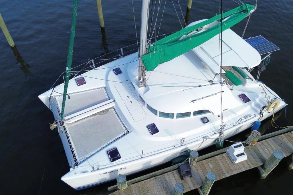 The Lagoon 380 offers plenty of deck space to lounge in the tropics. Photo courtesy of Yacht World. 