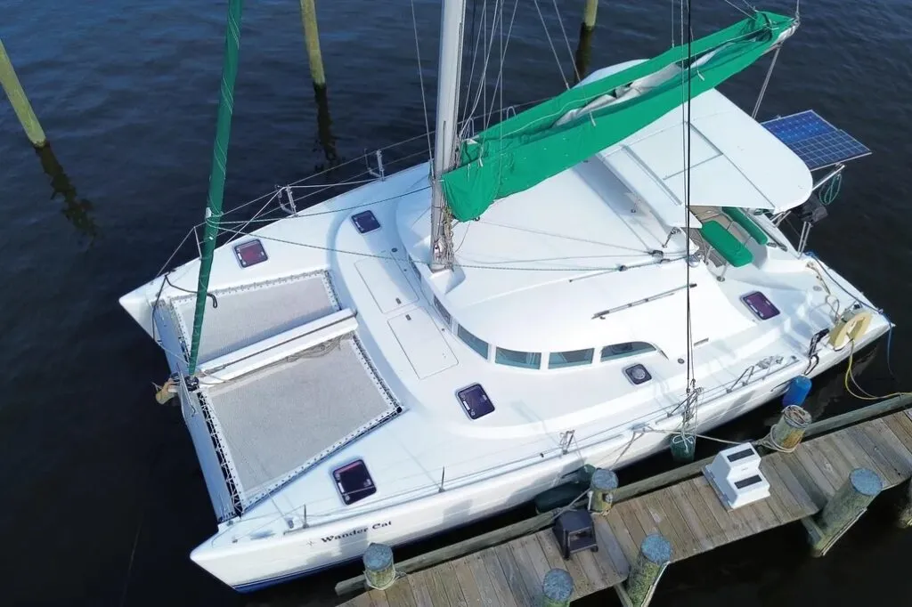The Lagoon 380 offers plenty of deck space to lounge in the tropics. Photo courtesy of Yacht World. 
