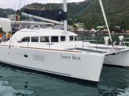 Saint Blue, a Lagoon 380 offered by BVI Yacht Charters, is this author's preferred boat for a relaxing tropical getaway. (Photo/ Marc Robic)