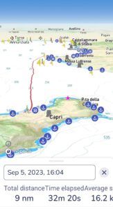 3D Sorrento to Capri track.