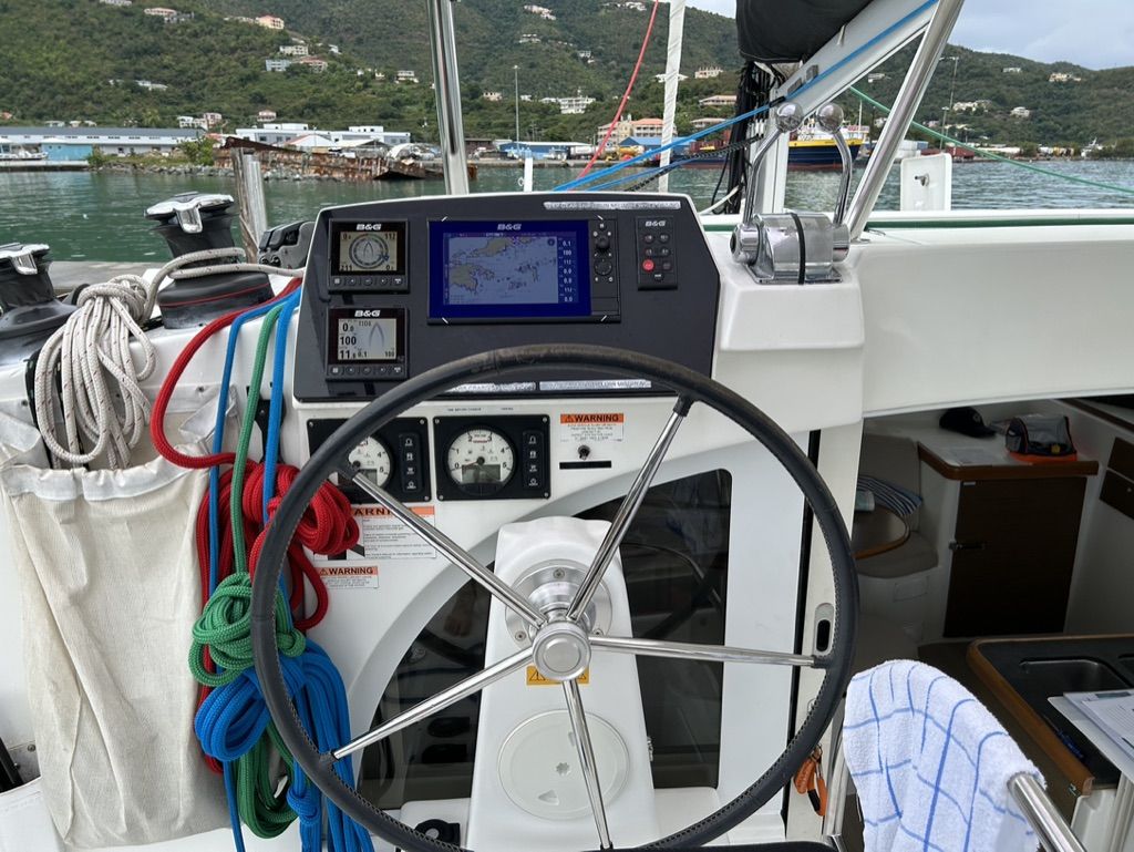 The helm station allows the captain to be in the mix with folks aboard. (Photo/ Marc Robic)