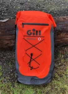 Gill Voyager 35 L Backpack with one half turn down at the opening. (Photo/ Drew Frye)