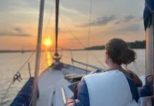 Sunset viewing on deck is made truly comfortable with the addition of a beanbag seat. (Photo/ Jaclyn Jeffrey)