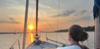 Sunset viewing on deck is made truly comfortable with the addition of a beanbag seat. (Photo/ Jaclyn Jeffrey)