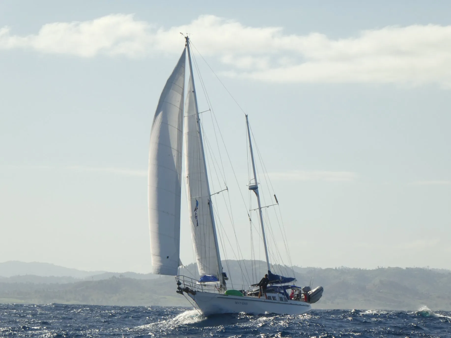 Moon River arriving in Fiji. (Photo/ Carolyn Powles)