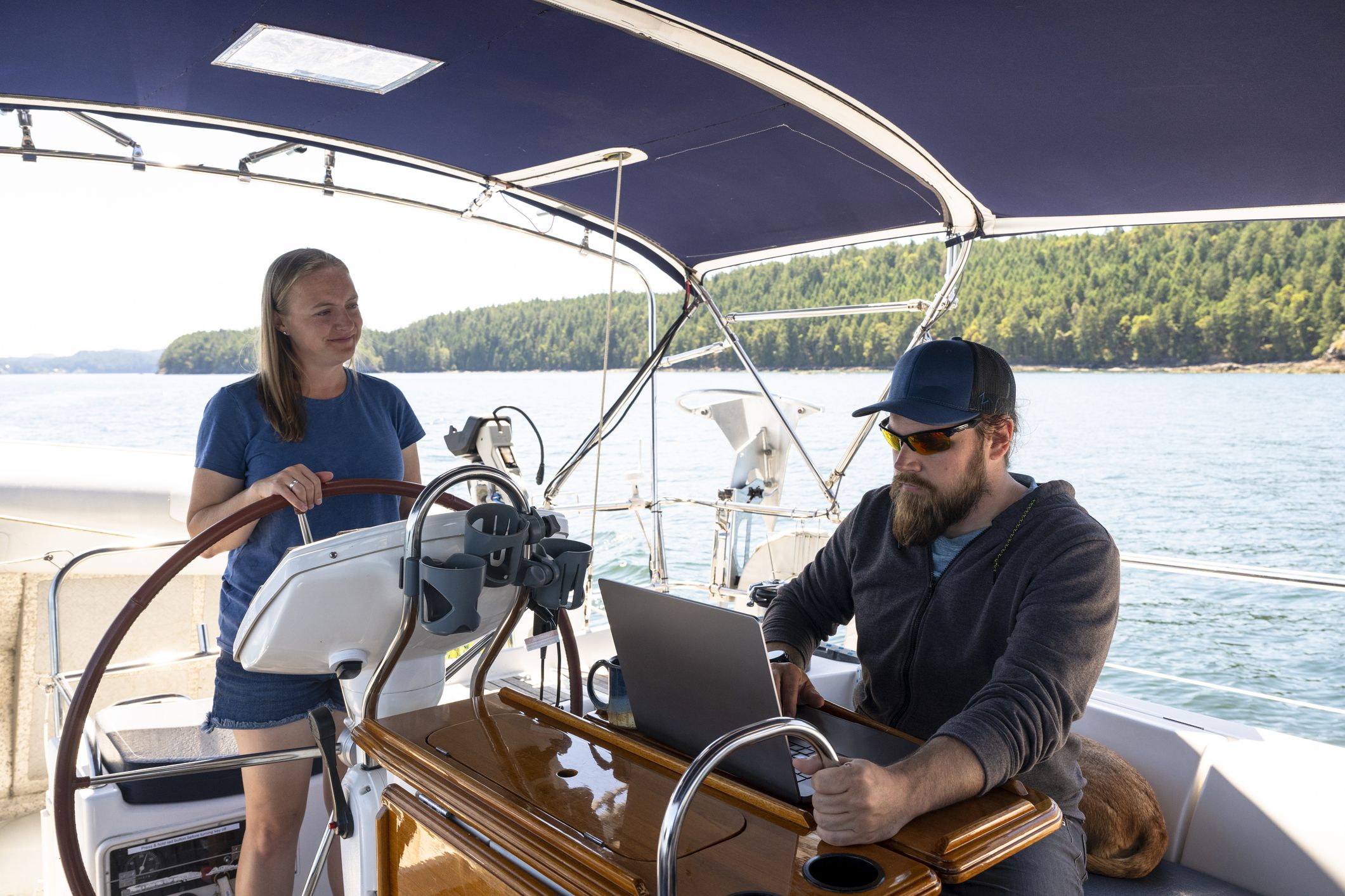 Category C couples are not on the same page when it comes to building a cruising lifestyle together—one is land based, while the other is sea based. 