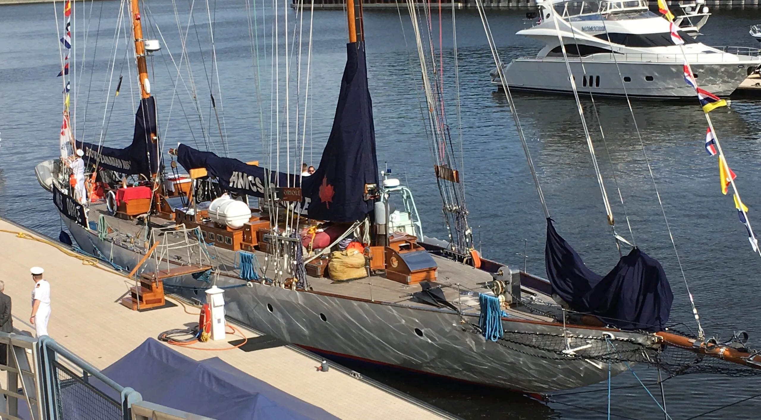 With her elegant lines and storied history, Oriole is a symbol of goodwill for the Royal Canadian Navy. (Photo/ Marc Robic)