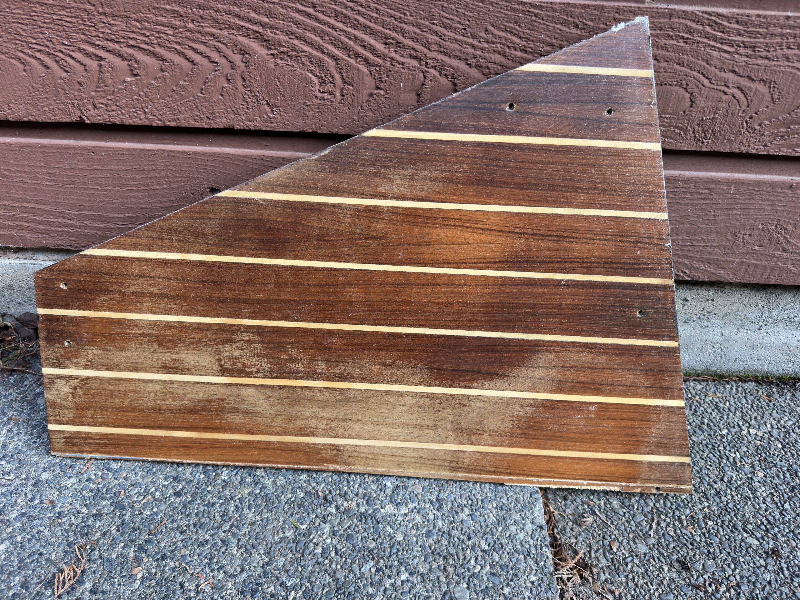 Corner piece showing the water damage before any repairs are undertaken. (Photo/ Bert Vermeer)