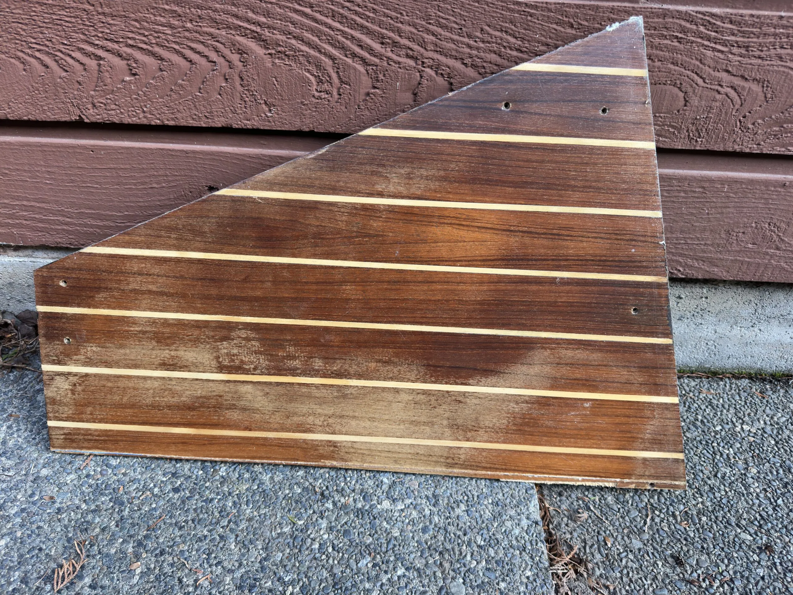 Corner piece showing the water damage before any repairs are undertaken. (Photo/ Bert Vermeer)