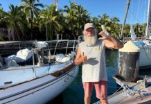 While setting anchor after nearly 100 days at sea, John ripped off part of his pinkie finger. He communicated with the author via voice memo to help this article come to life. (Photo/ John Jones)