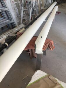 Mast and boom post refurb. (Photo/ Carolyn Powles)