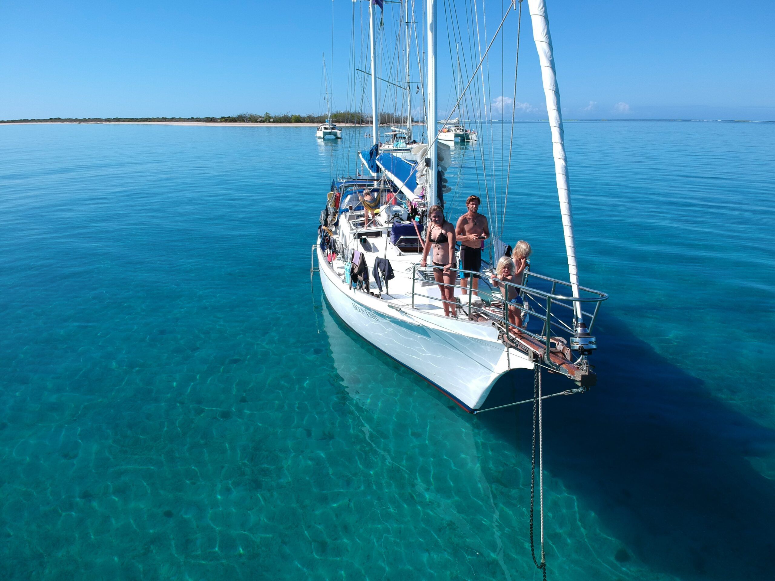 Moon River at an anchorage in New Caledonia. (Photo/ Carolyn Powles)