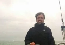 Forty-eight year old Sam Carson, now living and working in London, England, spent 20 of his first 30 years of life at sea. After being raised aboard our boat Kluane and circumnavigating the Pacific as a child, he proceeded to circumnavigate the globe aboard the tall ship Concordia while doing his Grade 12 in a Canadian education program hosted by Class Afloat out of Montreal, Quebec. Sam subsequently became crew aboard the Concordia for several years and again circumnavigated the globe - being one of few people in the world who have sailed both Capes twice on a tall ship. Sam obtained his 200 ton Captain license and worked professionally aboard private boats for another 10 years. With his working career on boats now finished he happily sails the Solent in England solo in his private boat as often as time allows. (Photo/ Pamela Bendall)