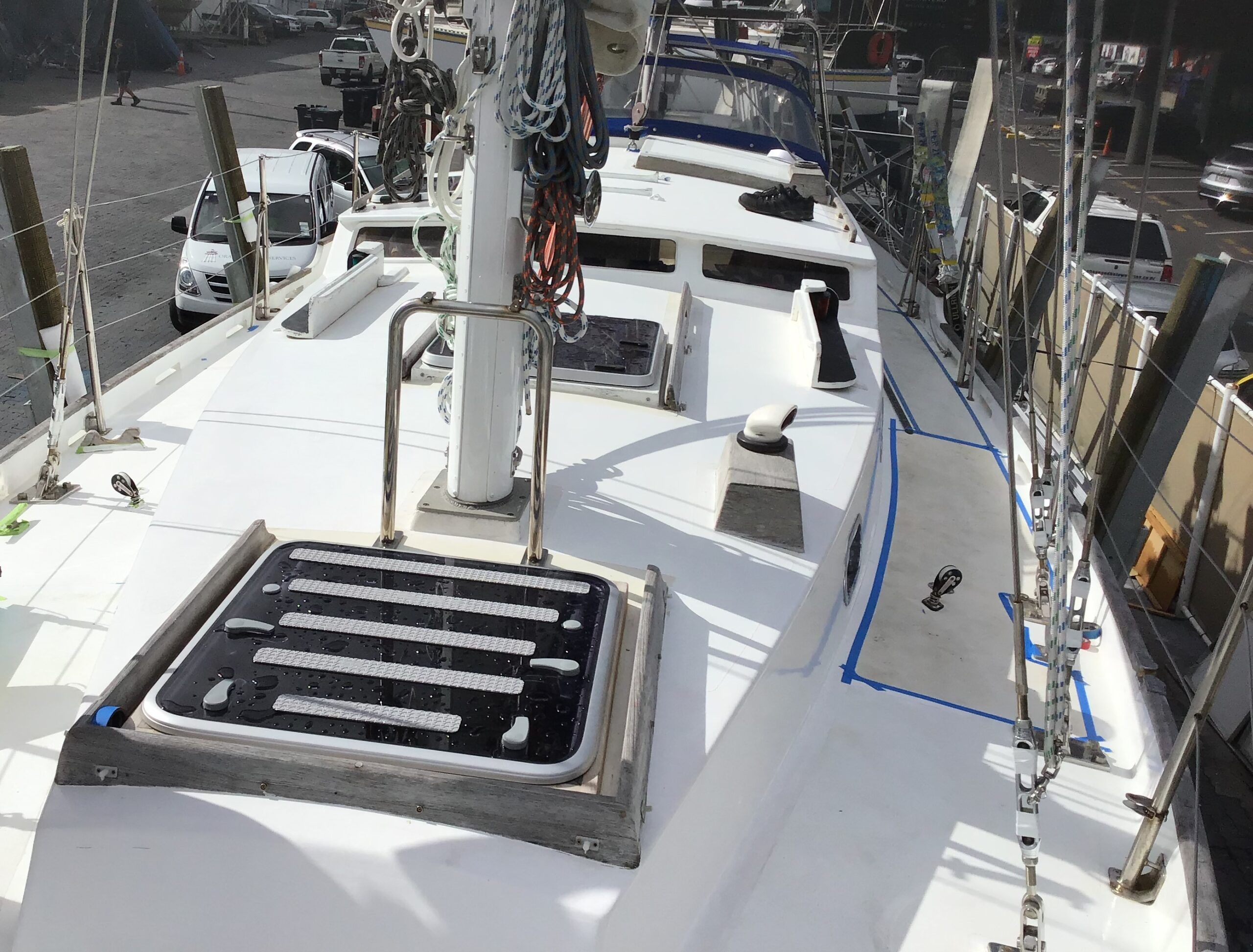 New aluminum hatch installed. (Photo/ Carolyn Powles)