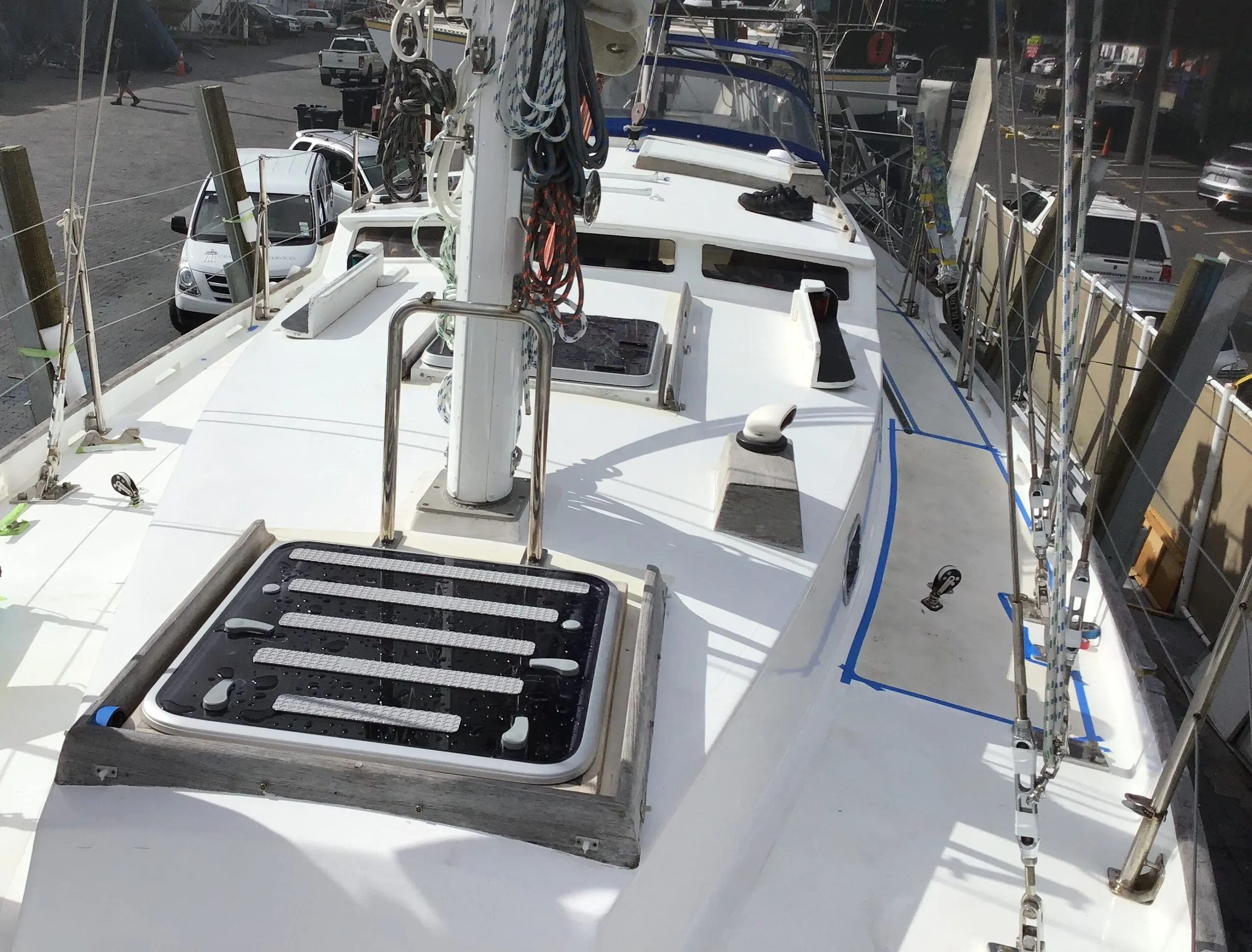 New aluminum hatch installed. (Photo/ Carolyn Powles)