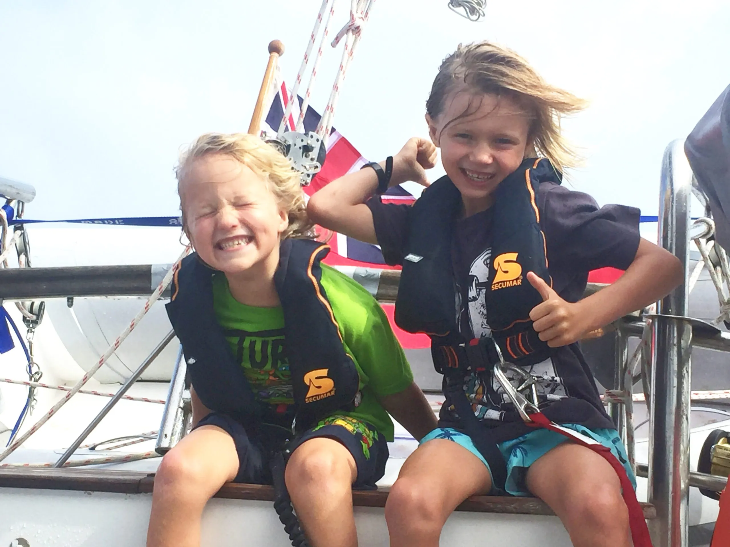 In good spirits on passage from Tonga to Fiji. (Photo/ Carolyn Powles)
