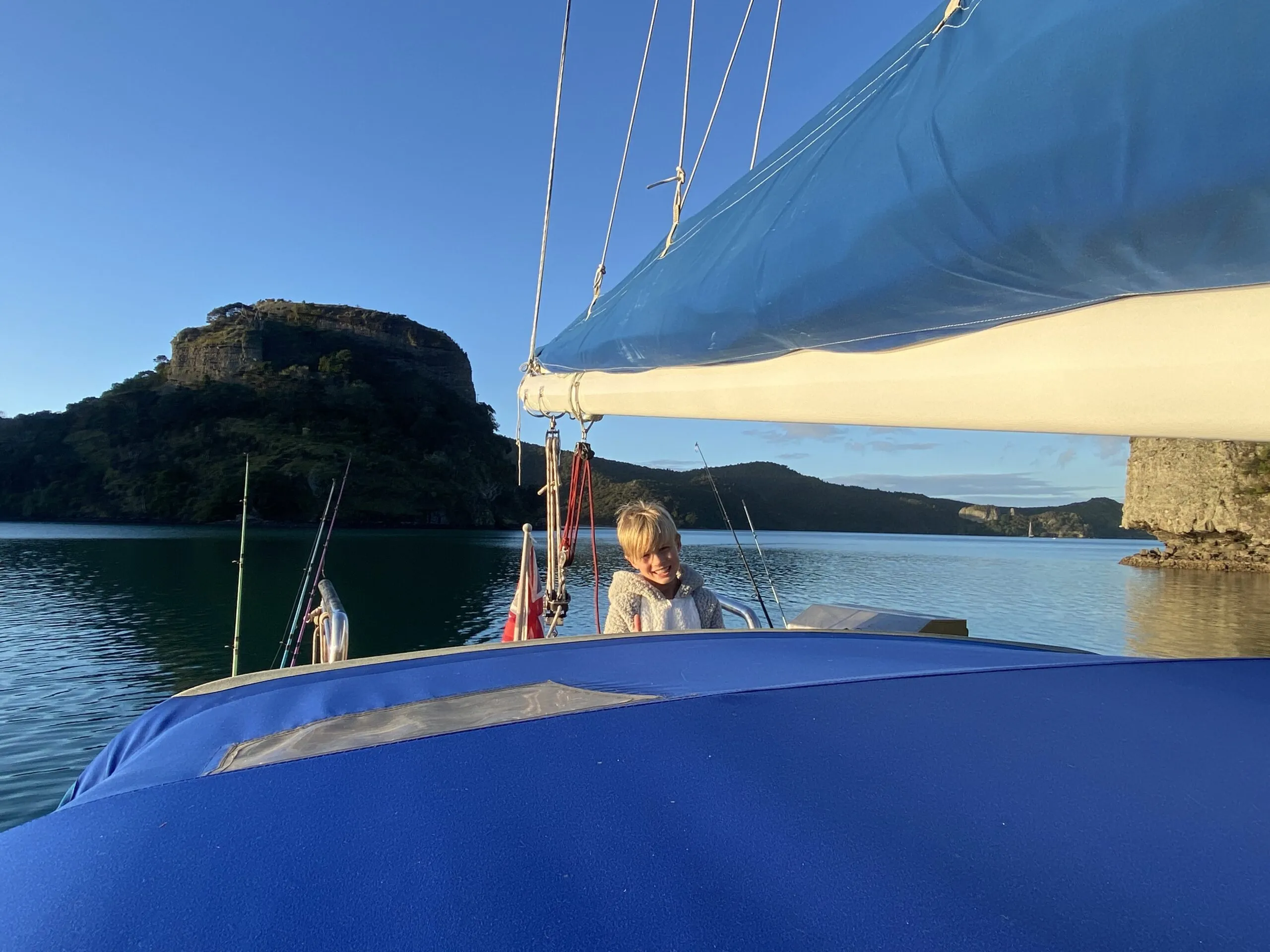 Training the kids to anchor on their own in Whangaroa, New Zealand. (Photo/ Carolyn Powles)