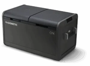 Dometic's CFX5 75DZ Electric Cooler offers 75L of space with two zones to separate frozen and fridge items. (Image source: Dometic)