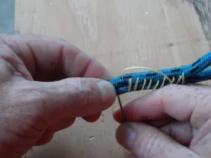 A round stitch circles around the outside. (Photo/ Drew Frye)