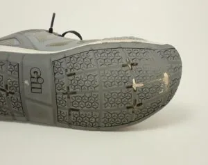 Repair of ripped sole with polyurethane sealant. (Photo/ Drew Frye)