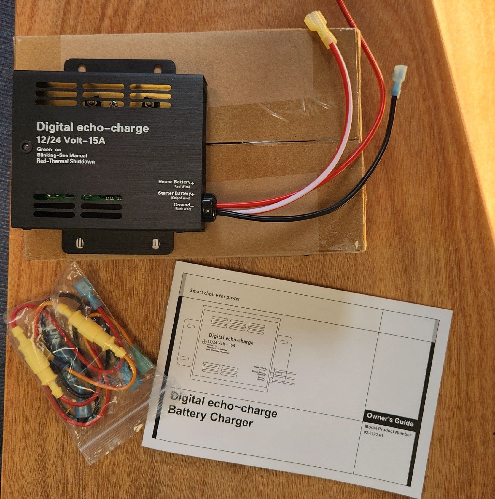 The digital echo-charge device unboxed and ready for a simple install. (Photo/ Marc Robic)