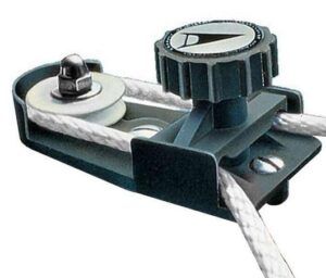 There are plenty of DIY and commercial tiller lock options, such as the Davis Tiller Tamer, but Raymarine and Simrad tiller pilot owners have already carefully positioned mounting sockets and tiller pins, so why clutter the cockpits with lines to trip over? (Image source: Davis Instruments)