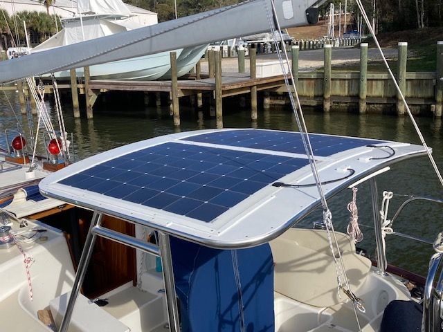 Sun Power 50 watt panels. (Photo/ Ray Ville)