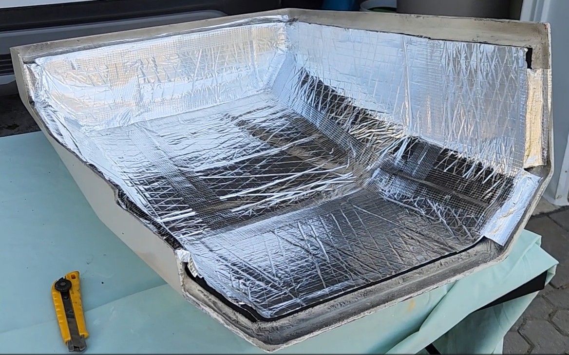 Front cover completed, with soundproofing material and tape. (Photo/ Marc Robic)