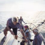 Often we think about harnesses and tethers for on deck safety, but even more important is to figure out ways to stay on the boat.