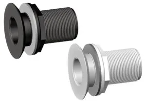 New Zealand-based TruDesign makes their thru-hull fittings , or skin fittings, from glass-reinforced nylon composite, which offers weight savings. (Image source/ TruDesign)