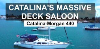 FULL TOUR of the MASSIVE Deck Saloon Catalina Morgan 440 video from Practical Sailor