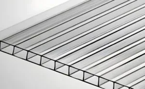 Installing dual wall polycarbonate greenhouse glass underneath the panels may help protect the gel coat. 