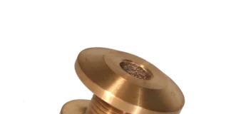 This Groco Bronze Thru-Hull Fitting is a good candidate for mortising, so it will be flush with the hull. Note, mortising is best suited for solid laminates or thick hulls. (Image source: Jamestown Distributors)