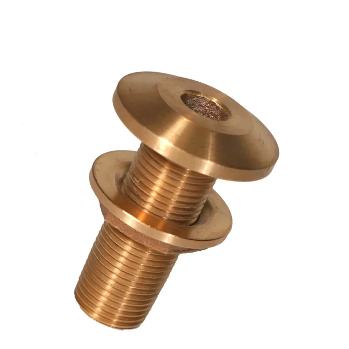 This Groco Bronze Thru-Hull Fitting is a good candidate for mortising, so it will be flush with the hull. Note, mortising is best suited for solid laminates or thick hulls. (Image source: Jamestown Distributors)