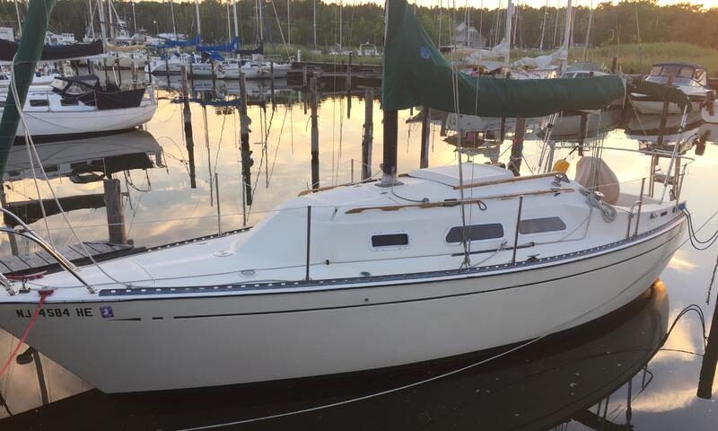 Canadian-built boats featured teak toerails, while AMF-built versions featured slotted aluminum toerails popularized by C&C. While aluminum lacks elegance, it requires little maintenance. Plus, those slots are handy for rigging spinnaker sheets and other running rigging. Courtesy of SailboatListings.com