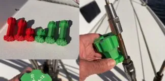 3D-printed rig tuning gauges. (Photo/ Charlie Garrad)